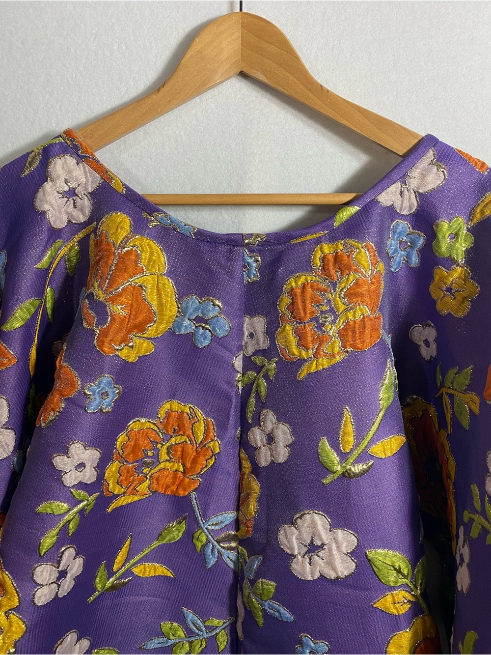 Free People Arianne Elmy Slim Fit Good Luck Dress Purple Orange Floral XS NWT - Picture 7 of 14